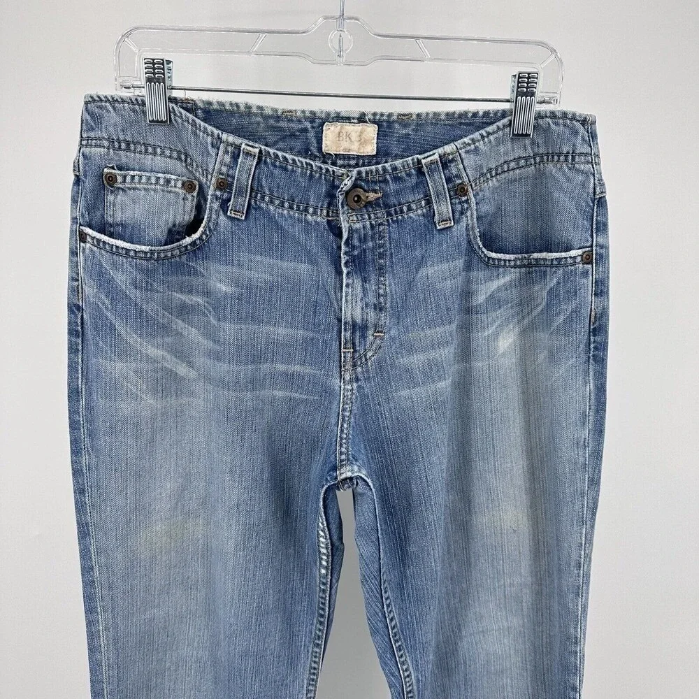 BKE Denim Women 32x29 Bootcut Jeans Medium Wash Embroidered Pockets  Mid Rise